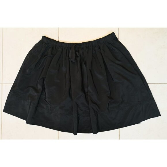 00s Vintage Black voluminous shirred Mini Circle Skirt - Picture 1 of 1